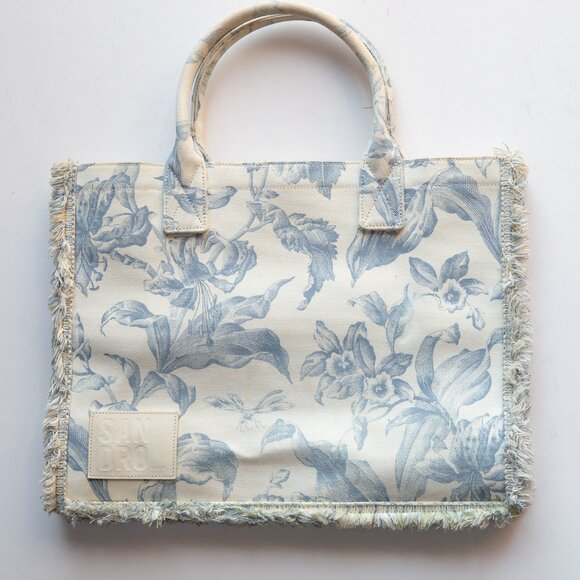 Sandro Kasbah Tote Bag – Blue Floral Print - Picture 1 of 7